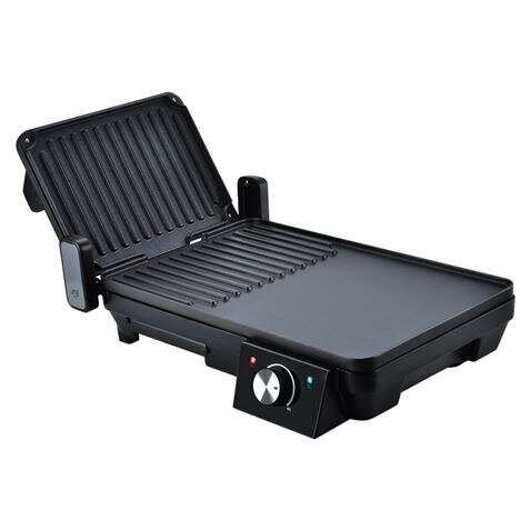 Muvip Sandwichera + Plancha Asar 2000W - Apertura Hasta 180º - Placas Grill + Lisa -  Selector De Temperatura - Placa Superior Basculante - Asa Tacto Frio