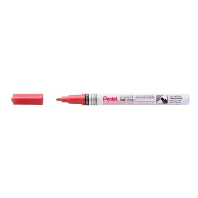 Pentel Paint Marker Rojo Perla - Punta Fina 2.9mm - Permanente y Resistente al Agua