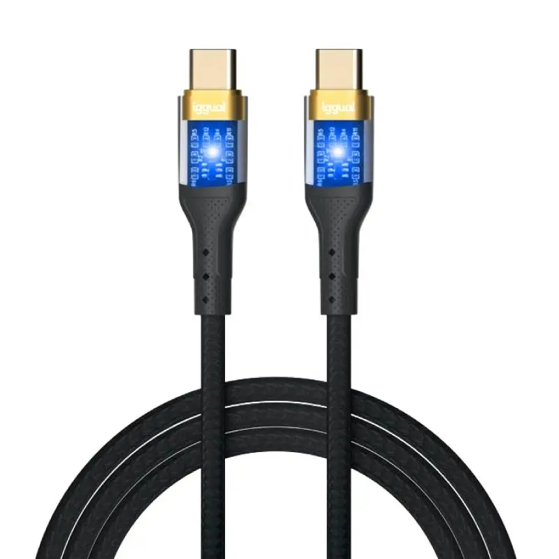 Iggual Cable Usb-C A Tipo C 3A 100 Cm Trenzado Led