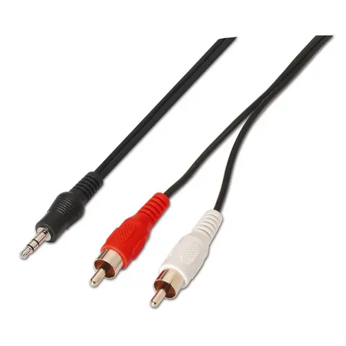 Aisens Cable Estéreo Jack 3.5mm a 2xRCA Macho 3.0m Color Negro
