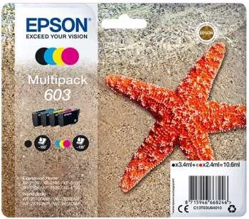 Epson 603 Pack De 4 Cartuchos De Tinta Originales - C13T03U64010