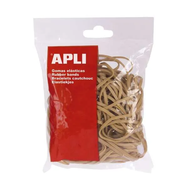 Apli Goma Elástica Marrón Caucho 100X5mm 100g