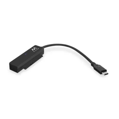 Ewent Adaptador SATA a USB-C 3.2 Gen1 para SSD/HDD de 2.5" - Negro con LED