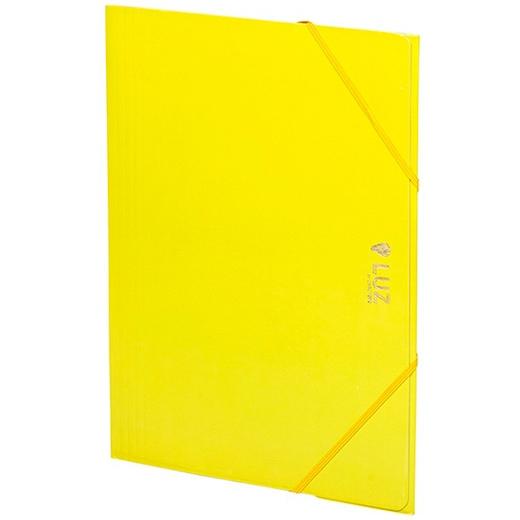 Carchivo Carpeta 3 Solapas Folio C/Gomas Cartón Brillo Luz Amarillo