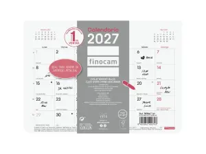 Finocam Calendario Anual 2027 con Imán - Mes Vista - Formato S - 210x150mm - Papel 120g/m2 - Blanco