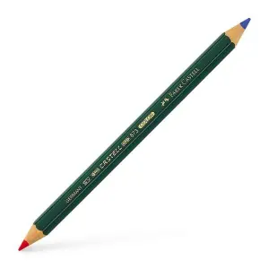 Faber-Castell Lapiz Grueso Bicolor Hexagonal Ecológico Rojo/Azul Resistente a la Rotura