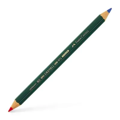 Faber-Castell Lapiz Grueso Bicolor Hexagonal Ecológico Rojo/Azul Resistente a la Rotura