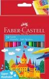 Faber-Castell Pack de 24 Rotuladores Lavables con Tinta a Base de Agua - Colores Surtidos