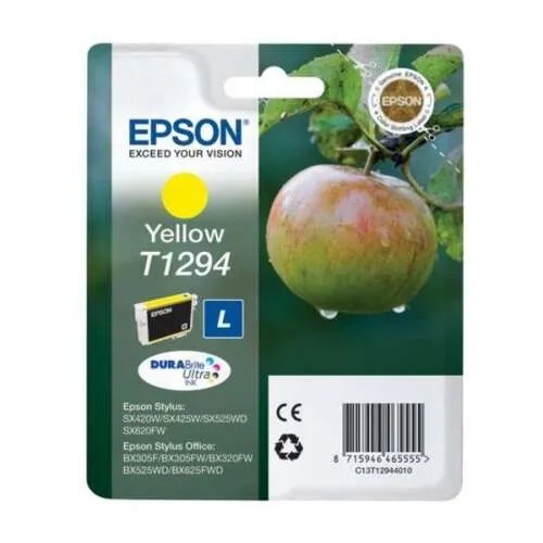 Epson Tinta Amarilla Para Stylus SX 235W/420W/425W y Office BX305F/320FW