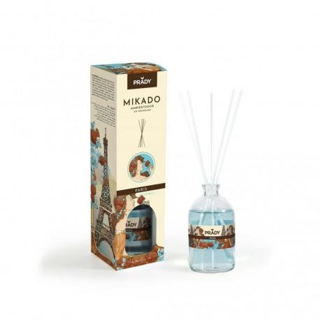 Prady Ambientador Mikado Paris Rose & Patchouli - Frasco De Cristal 100 Ml Y Varitas Difusoras