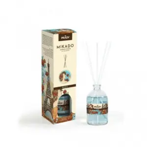 Prady Ambientador Mikado Paris Rose & Patchouli - Frasco de Cristal 100 ml y Varitas Difusoras
