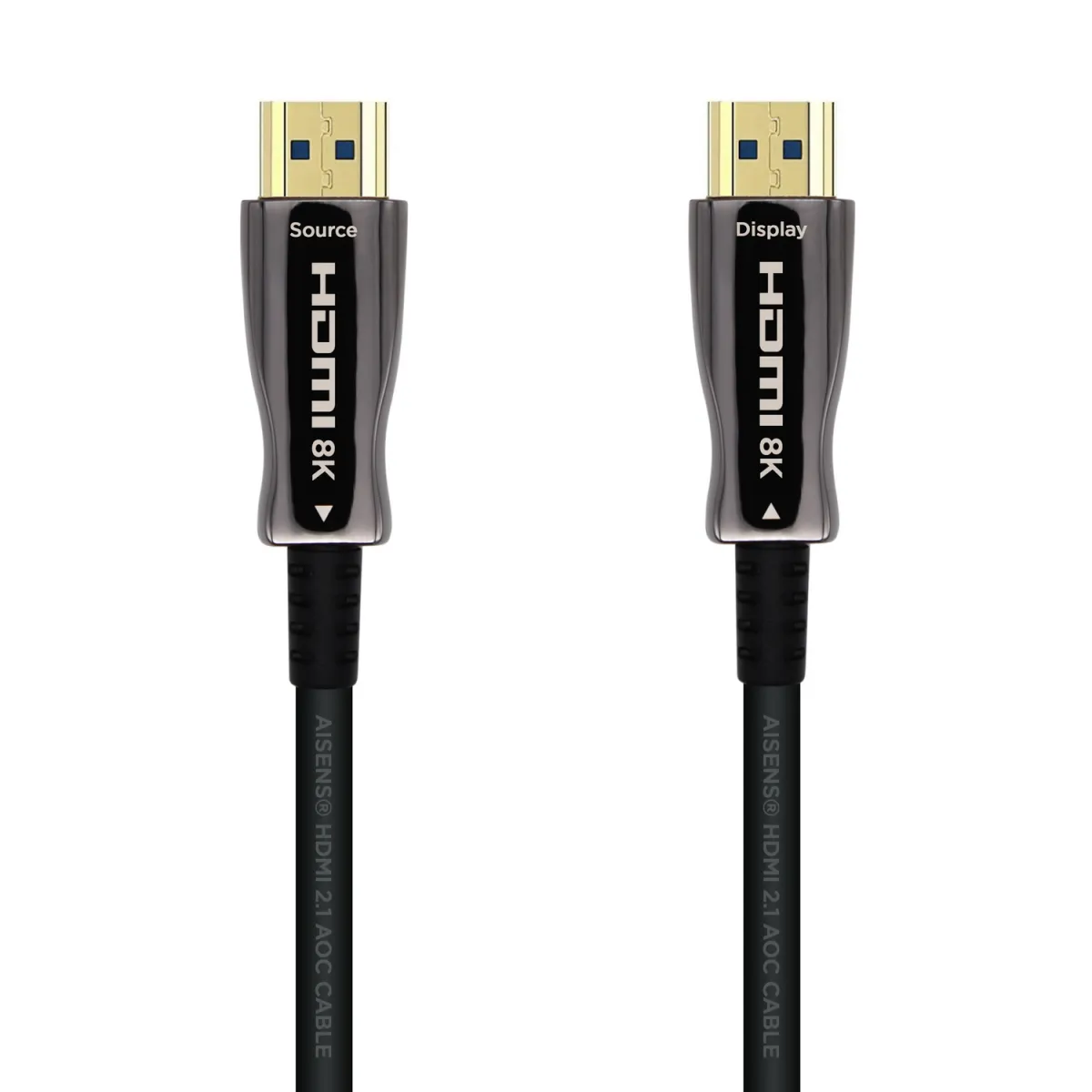 Aisens Cable Hdmi V2.1 Aoc Ultra Alta Velocidad / Hec 8K@60Hz 4K@120Hz 4:4:4 48Gbps, A/M-A/M, Negro, 25M