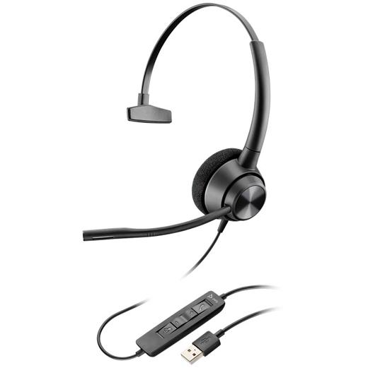 Hp Poly Auriculares Encorepro Ep310 Diadema Monoaural C/ Micrófono Control De Volumen Cable Usb-A Negro