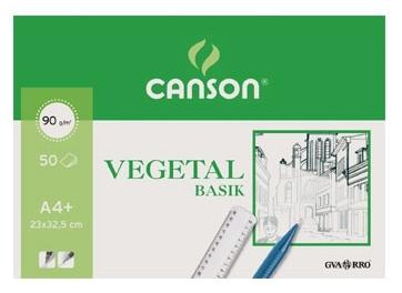 Canson Bloc Vegetal Basik Encolado 50 Hojas 90 Gr. 23X32,4Cm