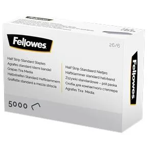 Fellowes Grapas De Carga Media 26/6 Plata Caja De 5000 Unidades