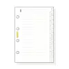 Finocam C175 Índice Alfabético para Agendas Classic - 12 Solapas - 56x89x3mm - Cartulina Blanca