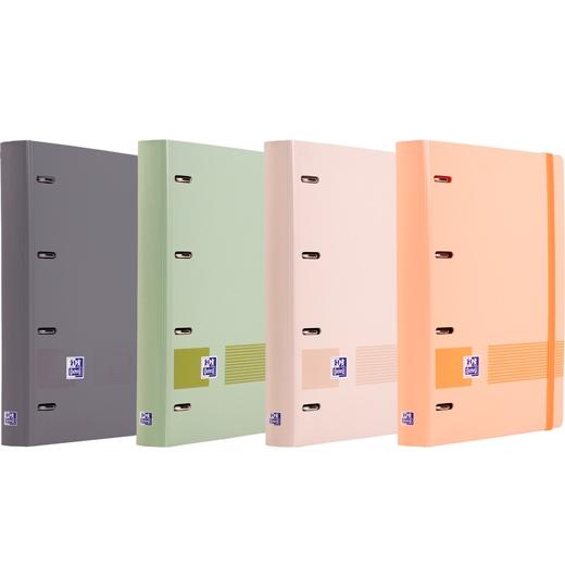 Oxford Europeanbinder Boreal Carpeta 4 Anillas 4X35 A4+ C/Recambio 5X5 T/Plástico Aterciopelado C/Surtidos