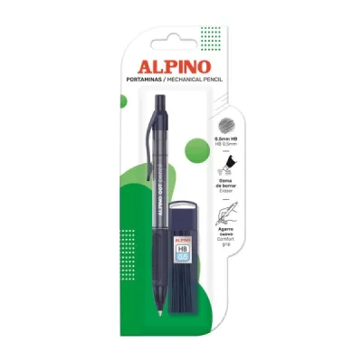 Alpino Dot Pack con Portaminas 0,5mm y Bote de Minas Color Azul Oscuro