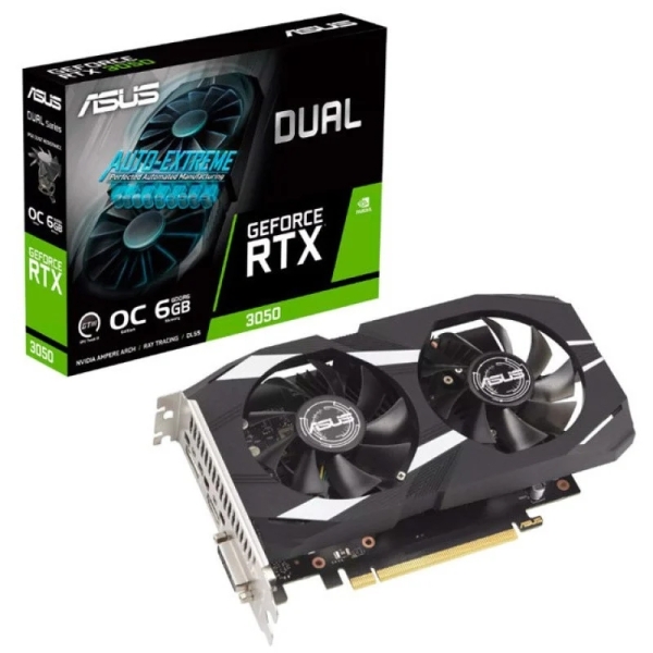 Asus Dual Geforce Rtx 3050 Oc Edition Tarjeta Grafica 6Gb Gddr6 - Hdmi, Dvi, Displayport