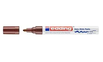 Edding 750 Rotulador Permanente Punta Redonda Tinta Opaca Color Marrón 2-4 mm