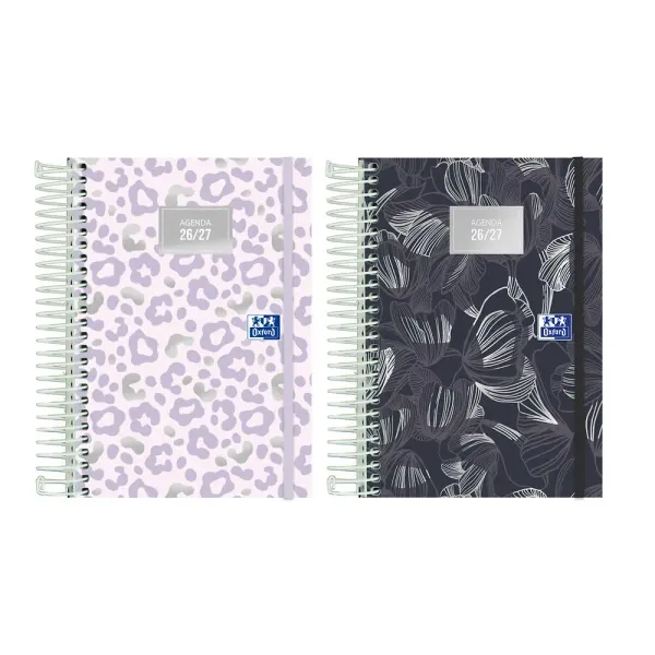 Oxford Agenda Escolar Espiral Tapa Dura Formato Octavo Día Página Colores Surtidos