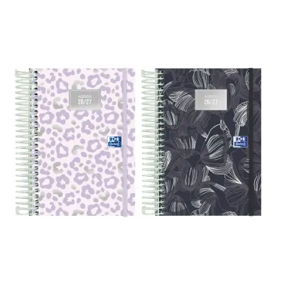 Oxford Agenda Escolar Espiral Tapa Dura Formato Octavo Día Página Colores Surtidos