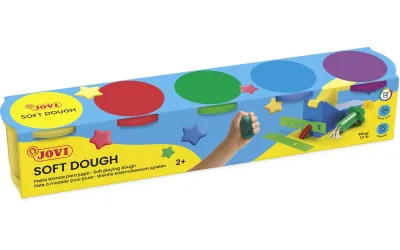 Jovi Soft Dough Estuche de 5 Botes 110G - Blanda y Flexible - Fomenta Creatividad