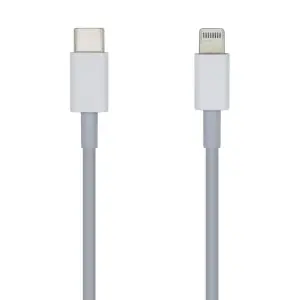 Aisens Cable USB Type C a Lightning 2A 20cm Carga Rápida Blanco