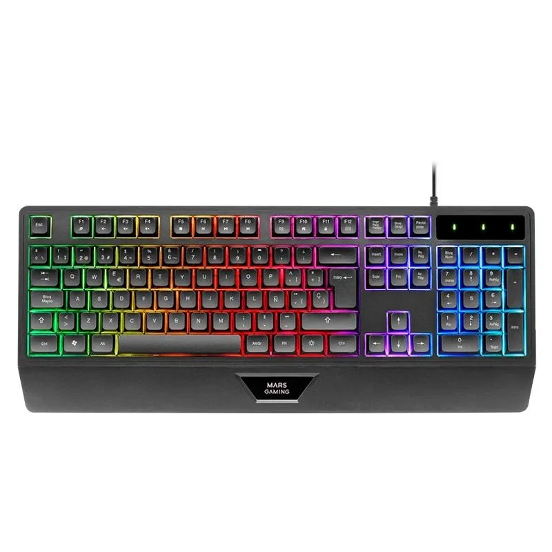 Mars Gaming Teclado MK124ES H-Mech RGB Rainbow Color Negro