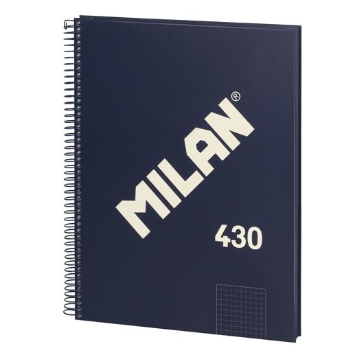 Milan Cuaderno Con Espiral A4 80H 95Gr Pautado 1 Línea 7Mm Serie 430 Since 1918 Azul