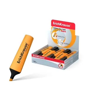 ErichKrause Visioline V-12 Marcador Fluorescente Punta Biselada Tinta Agua Naranja