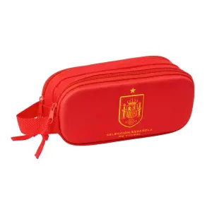 Safta Portatodo 3D Selección Española de Fútbol, 2 Compartimentos, 1L, 21x8x6cm, Rojo