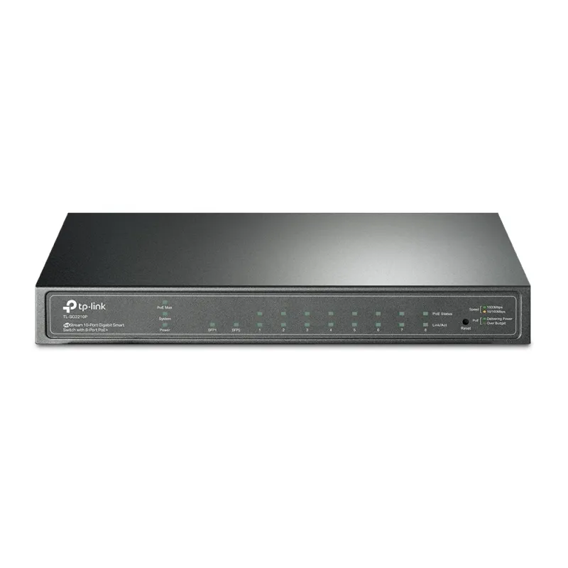 TP-LINK SG2210P Switch 8 Puertos Gigabit PoE+ y 2 Puertos SFP