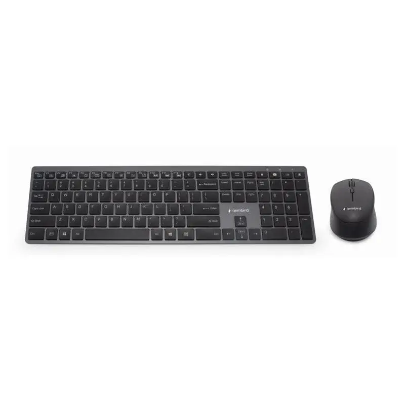 Gembird Kit Teclado y Ratón Inalámbrico Pro Slim Negro