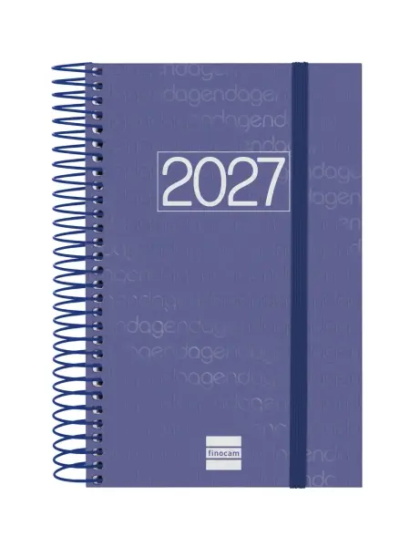 Finocam Agenda Anual 2027 Espiral E5 1 Día por Página 117x181mm Azul