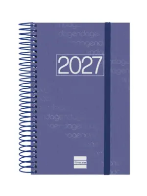 Finocam Agenda Anual 2027 Espiral E5 1 Día por Página 117x181mm Azul