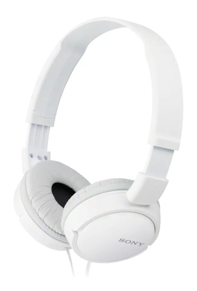 Sony MDR-ZX110WE Auriculares Compactos con Cable de 1.2m y Control Remoto Blanco
