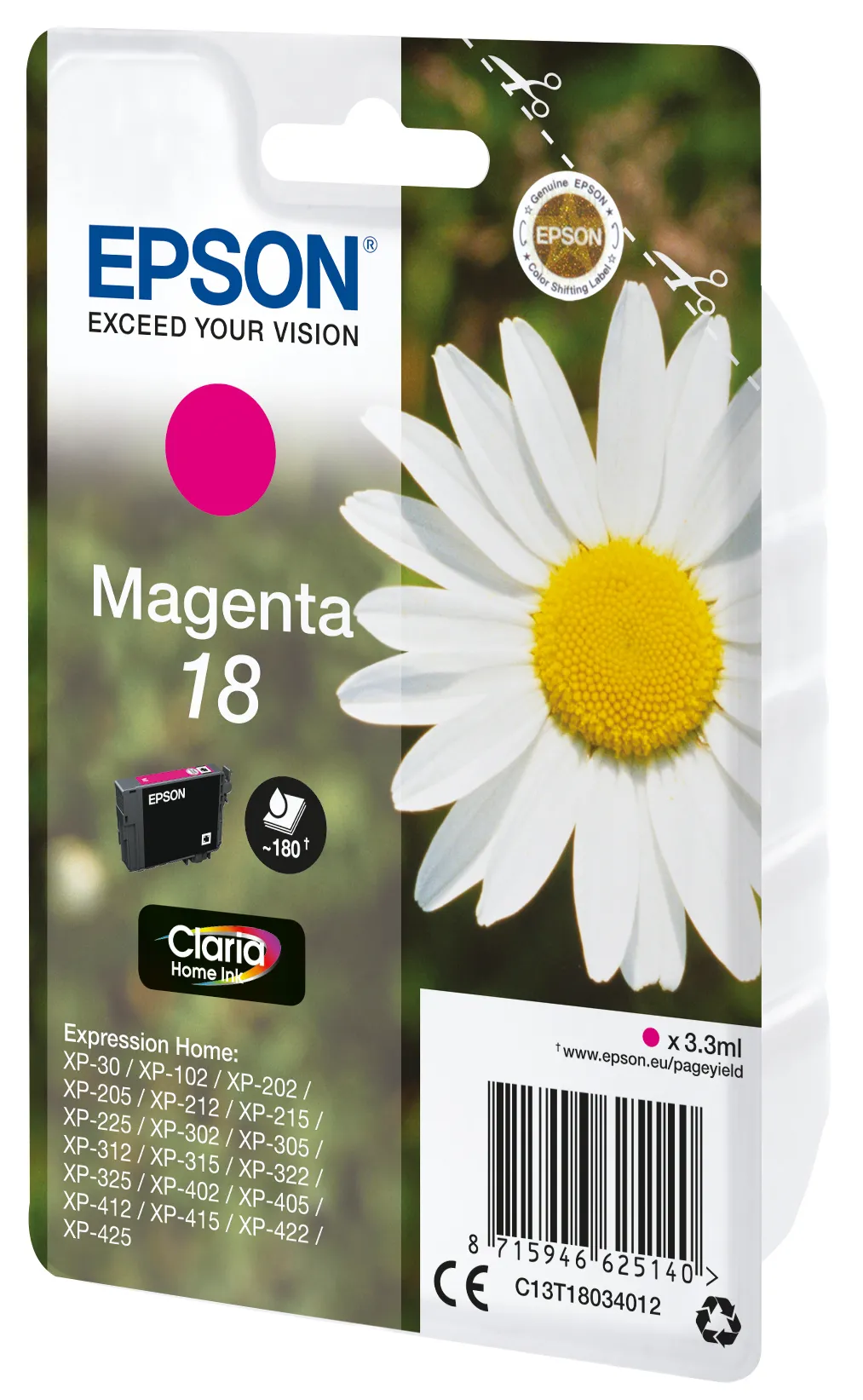 Epson T1803 Cartucho de Tinta Original Magenta