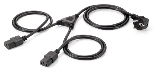 Cable Alimentacion Equip Shuko 90º Macho A 2 Iec Hembra 1.8M 112220