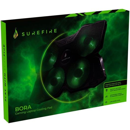 Verbatim Soporte Para Portatil Surefire Bora Gaming Laptop Cooling Pad Green