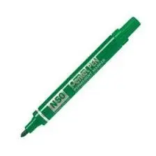 Pentel N50-BE Marcador Permanente Verde Punta Media Conica Cuerpo Aluminio - 12U