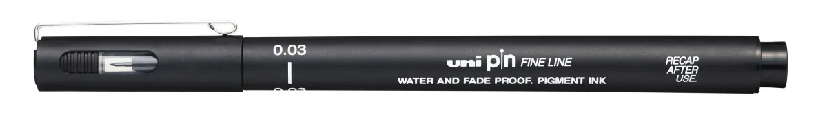 Uni-ball Rotulador Calibrado 0.03mm Punta Poliacetal Tinta Pigmentada Negra