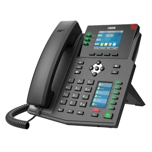 Fanvil X4U, 12 líneas SIP, 1 pantalla lateral