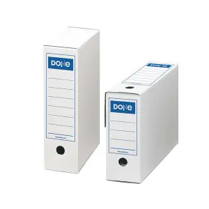 Dohe Caja de Archivo Definitivo Folio 255x355x100mm Color Blanco Horizontal/Vertical