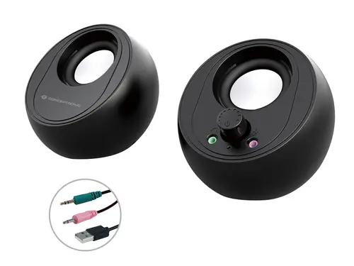 Altavoces 2.0 Bluetooth Conceptronic Bjorn01B 10W Color Negro Jack 3.5" Y Alimentacion Usb