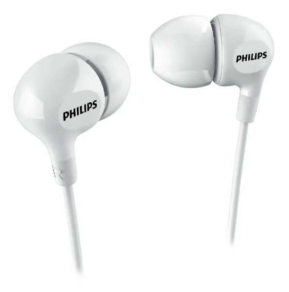 Philips Auriculares Intraurales Con Cable - Jack 3.5Mm - Microfono Integrado - Aislamiento Pasivo Del Ruido - Boton Multifuncion - Color Blanco