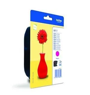 Brother LC121 Cartucho de Tinta Original Magenta