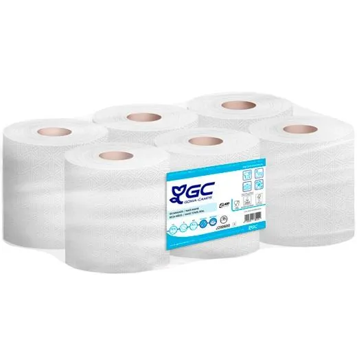 Gc Bobina Secamanos 2 Capas 477/143M  Pack 6 Fsc Blanco