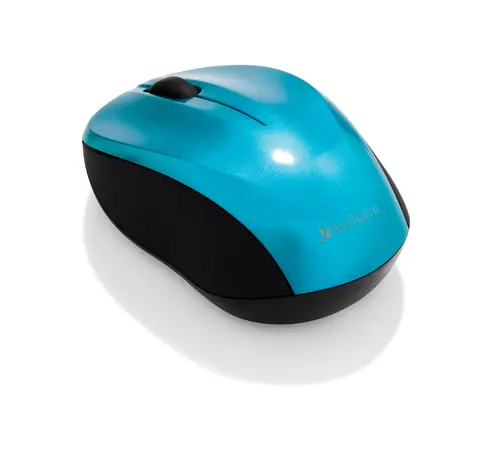 Verbatim Ratón Inalámbrico Go Nano 1600 PPP Compacto Ambidextro Azul Turquesa