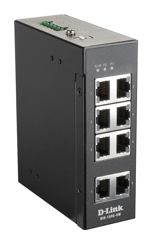Switch Industrial D-Link Dis-100E-8W Sin Gestion 8P 10/100 Baset(X) Ip30 
